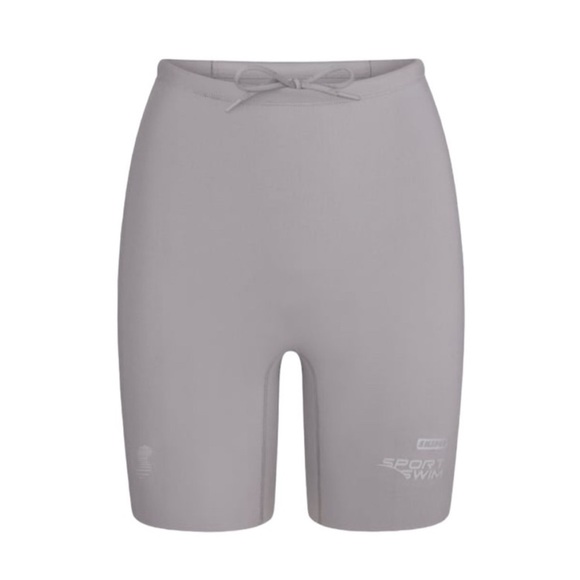 SKIMS Other - NWOT SKIMS Sport Swim Scuba Mid Thigh Short - Chrome/Silver/ Size M